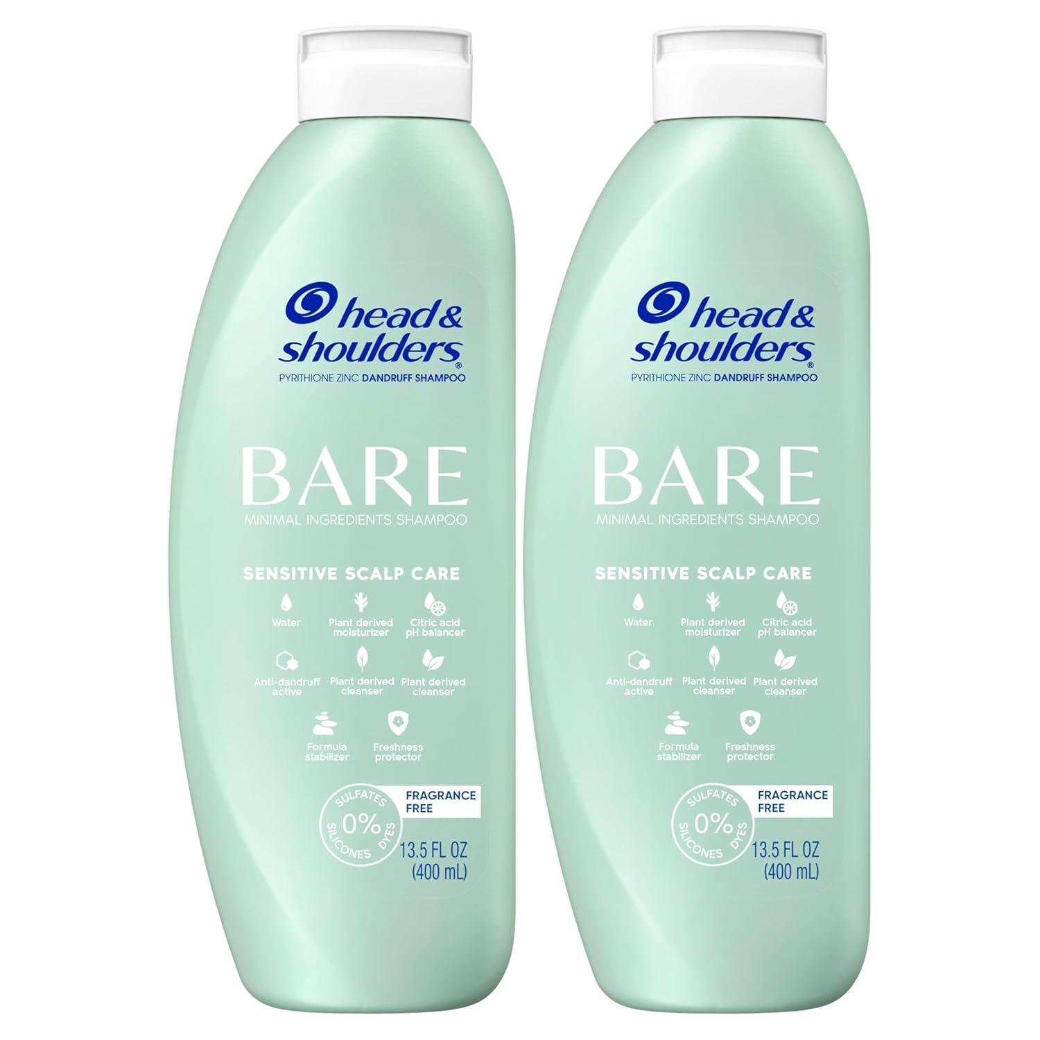 image:imageHead amp Shoulders AntiDandruff Shampoo and Conditioner BARE Pure Clean 2in1 Twin Pack 1 Pyrithione Zinc Scalp Care SulfateFree SiliconeFree 135 fl oz EachFragranceFree