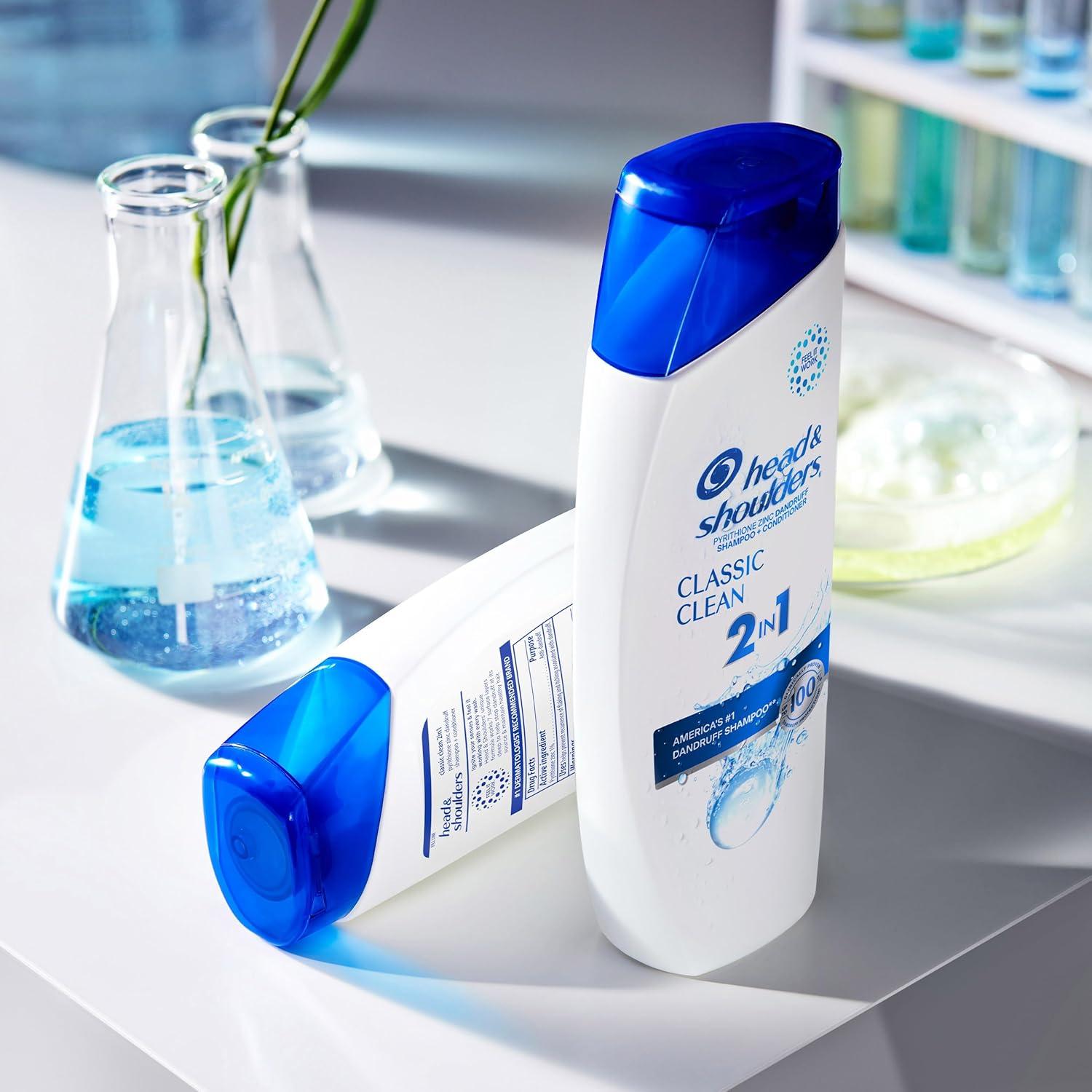 image:imageHead amp Shoulders AntiDandruff Shampoo and Conditioner Classic Clean 2in1 1 Pyrithione Zinc Flake Control Deep Clean Scalp Care Fresh Scent 845 fl oz845 Fl Oz Pack of 1