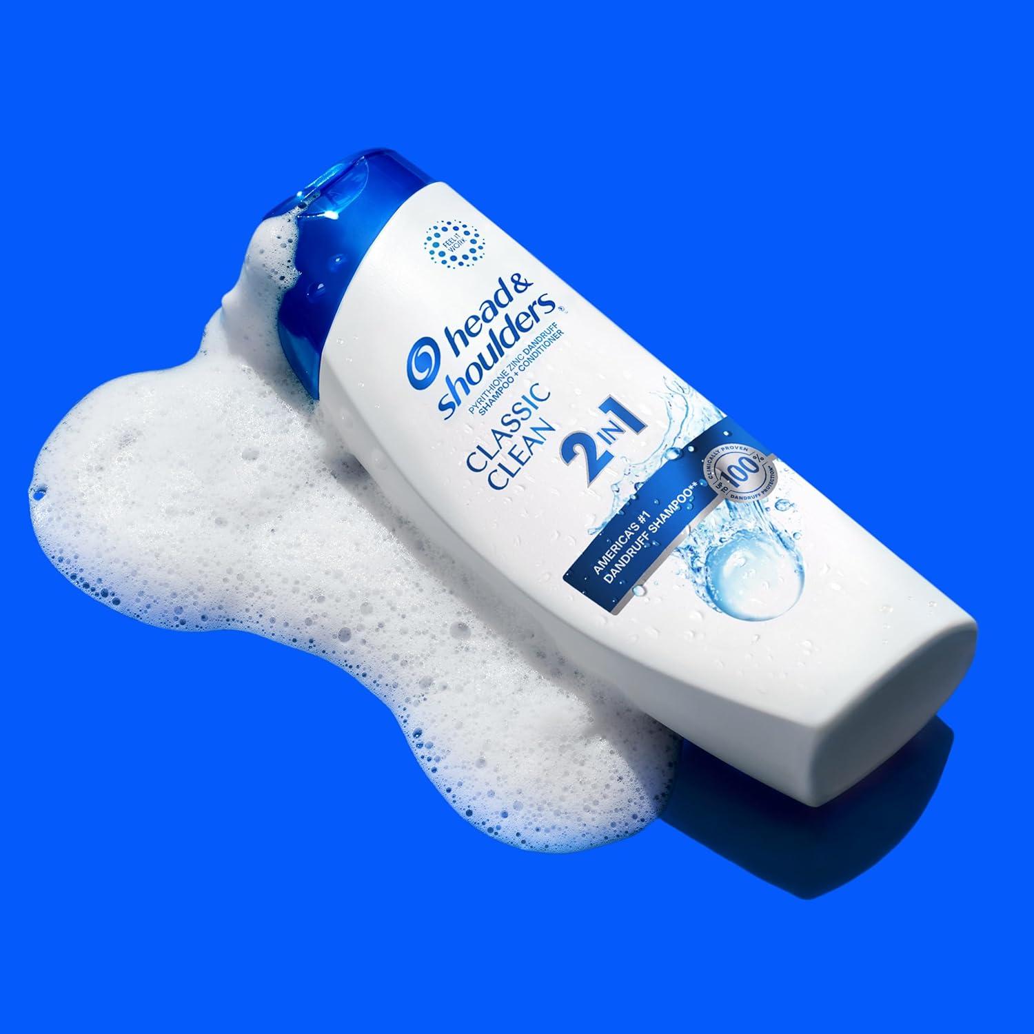 image:imageHead amp Shoulders AntiDandruff Shampoo and Conditioner Classic Clean 2in1 1 Pyrithione Zinc Flake Control Deep Clean Scalp Care Fresh Scent 845 fl oz845 Fl Oz Pack of 1