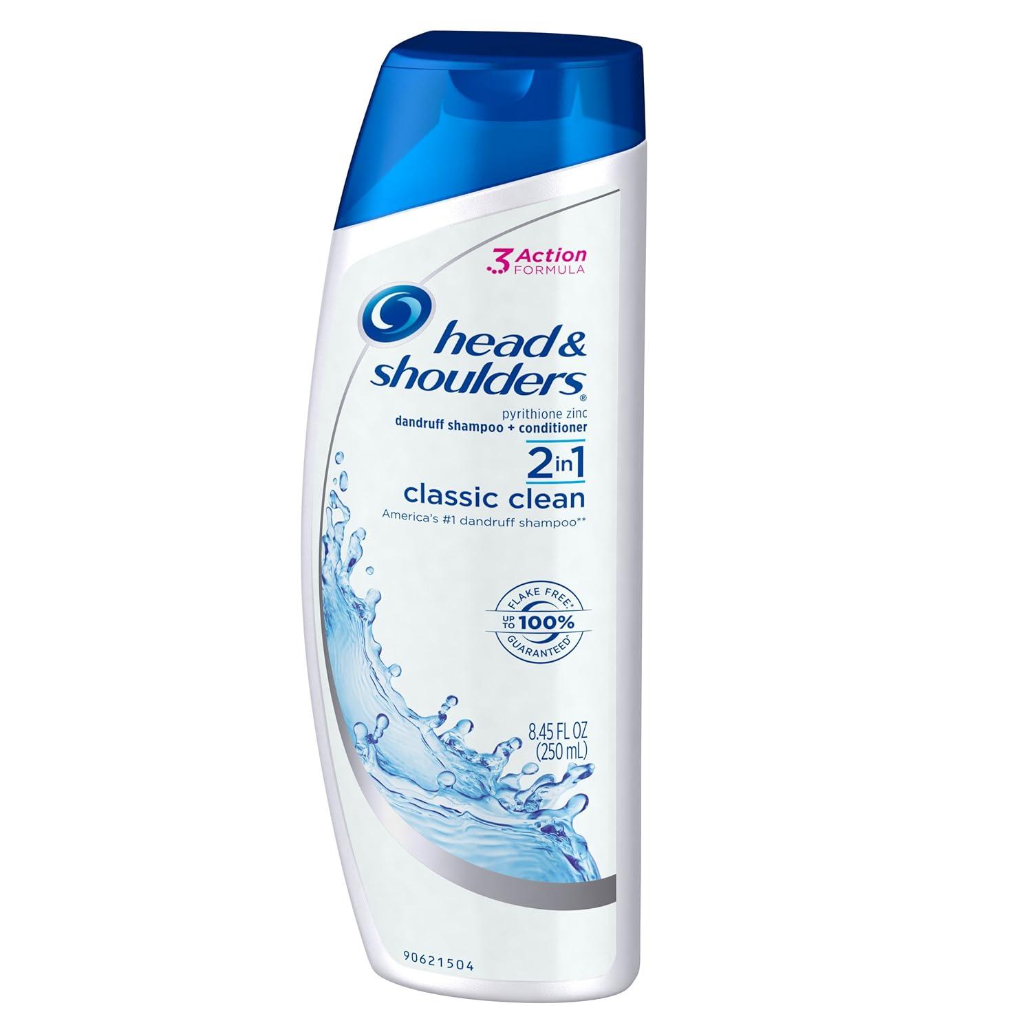 image:imageHead amp Shoulders AntiDandruff Shampoo and Conditioner Classic Clean 2in1 1 Pyrithione Zinc Flake Control Deep Clean Scalp Care Fresh Scent 845 fl oz845 Fl Oz Pack of 2