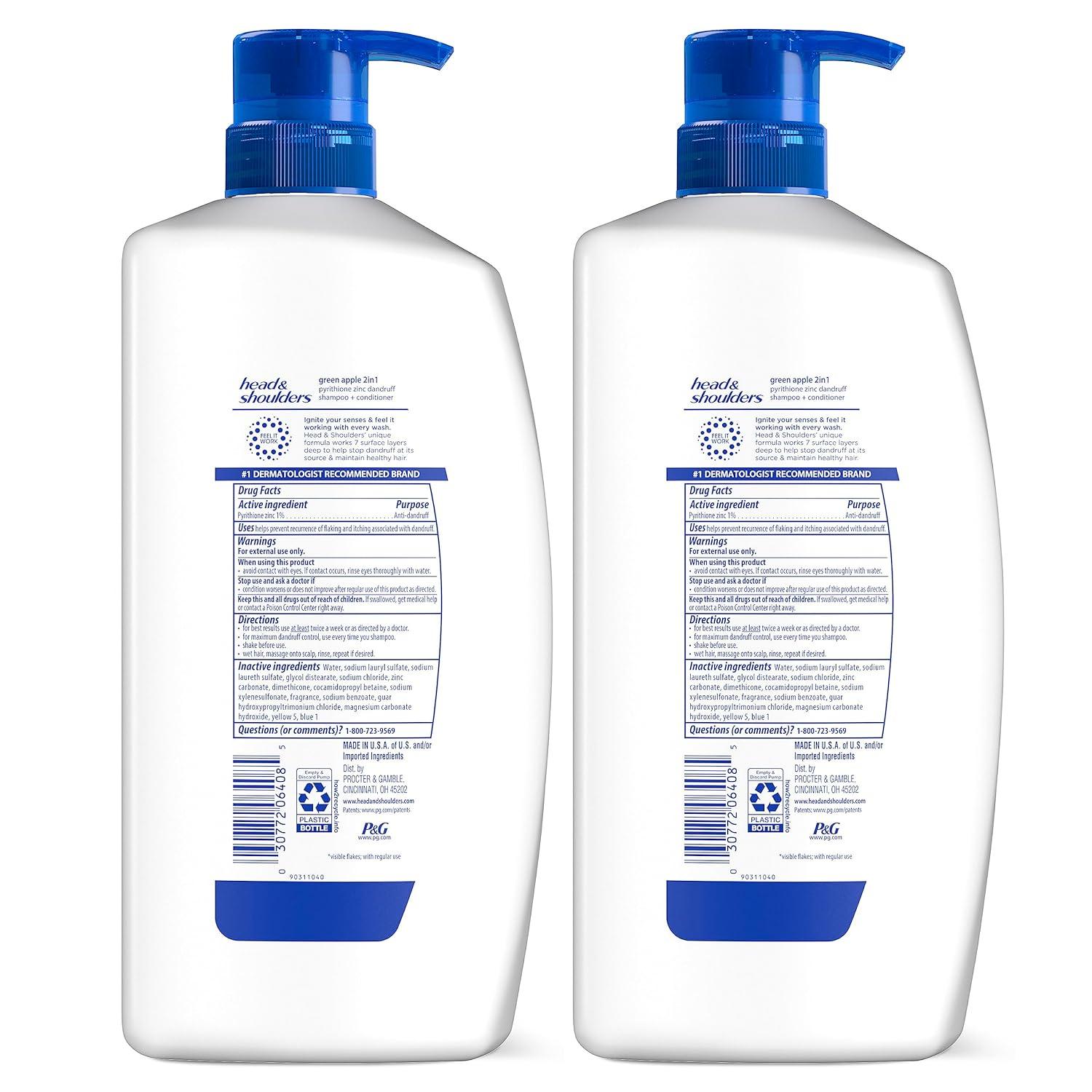 image:imageHead amp Shoulders AntiDandruff Shampoo and Conditioner Full and Thick 2in1 Twin Pack 1 Pyrithione Zinc Cleans to Restore Fullness to Thinning Hair 321 fl oz EachGreen Apple