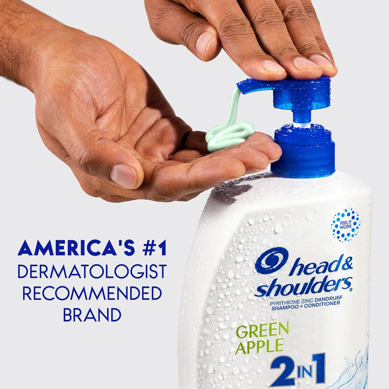 image:imageHead amp Shoulders AntiDandruff Shampoo and Conditioner Full and Thick 2in1 Twin Pack 1 Pyrithione Zinc Cleans to Restore Fullness to Thinning Hair 321 fl oz EachGreen Apple