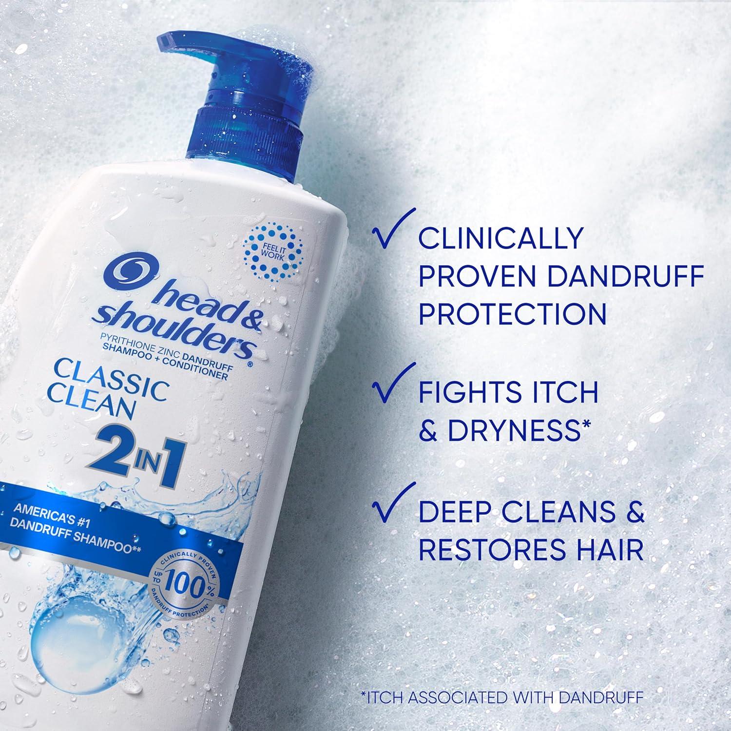 image:imageHead amp Shoulders AntiDandruff Shampoo and Conditioner Full and Thick 2in1 Twin Pack 1 Pyrithione Zinc Cleans to Restore Fullness to Thinning Hair 321 fl oz EachClassic Clean
