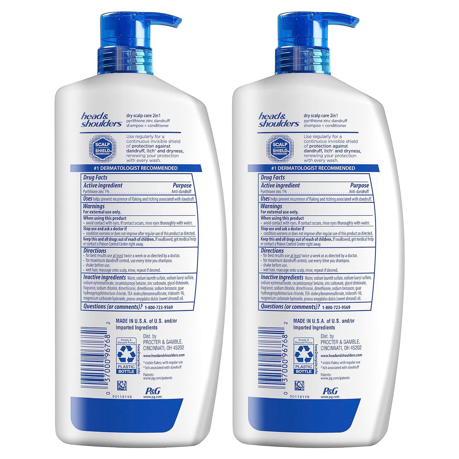 image:imageHead amp Shoulders AntiDandruff Shampoo with 1 Pyrithione Zinc Clinically Proven amp Scalp Care Treatment Fresh Green Apple Scent 321 Fl Oz Each 2 PackAlmond Oil
