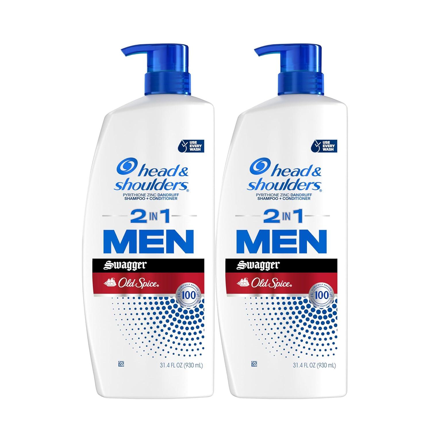 image:imageHead amp Shoulders Mens AntiDandruff Shampoo and Conditioner with 1 Pyrithione Zinc Old Spice Pure Sport Mens 2in1 Twin Pack Shampoo for Men 314 fl oz EachOld Spice Swagger