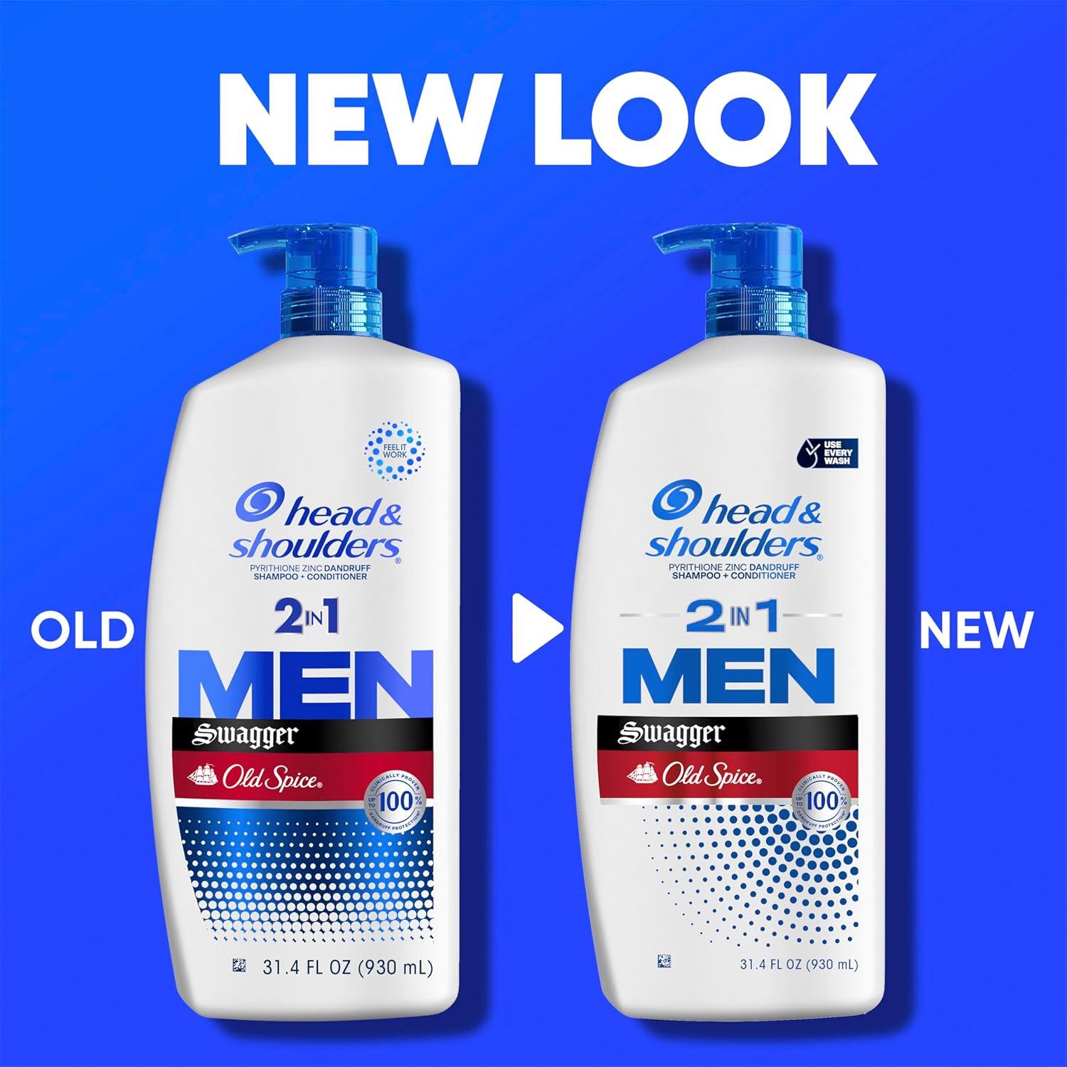 image:imageHead amp Shoulders Mens AntiDandruff Shampoo and Conditioner with 1 Pyrithione Zinc Old Spice Pure Sport Mens 2in1 Twin Pack Shampoo for Men 314 fl oz EachOld Spice Swagger