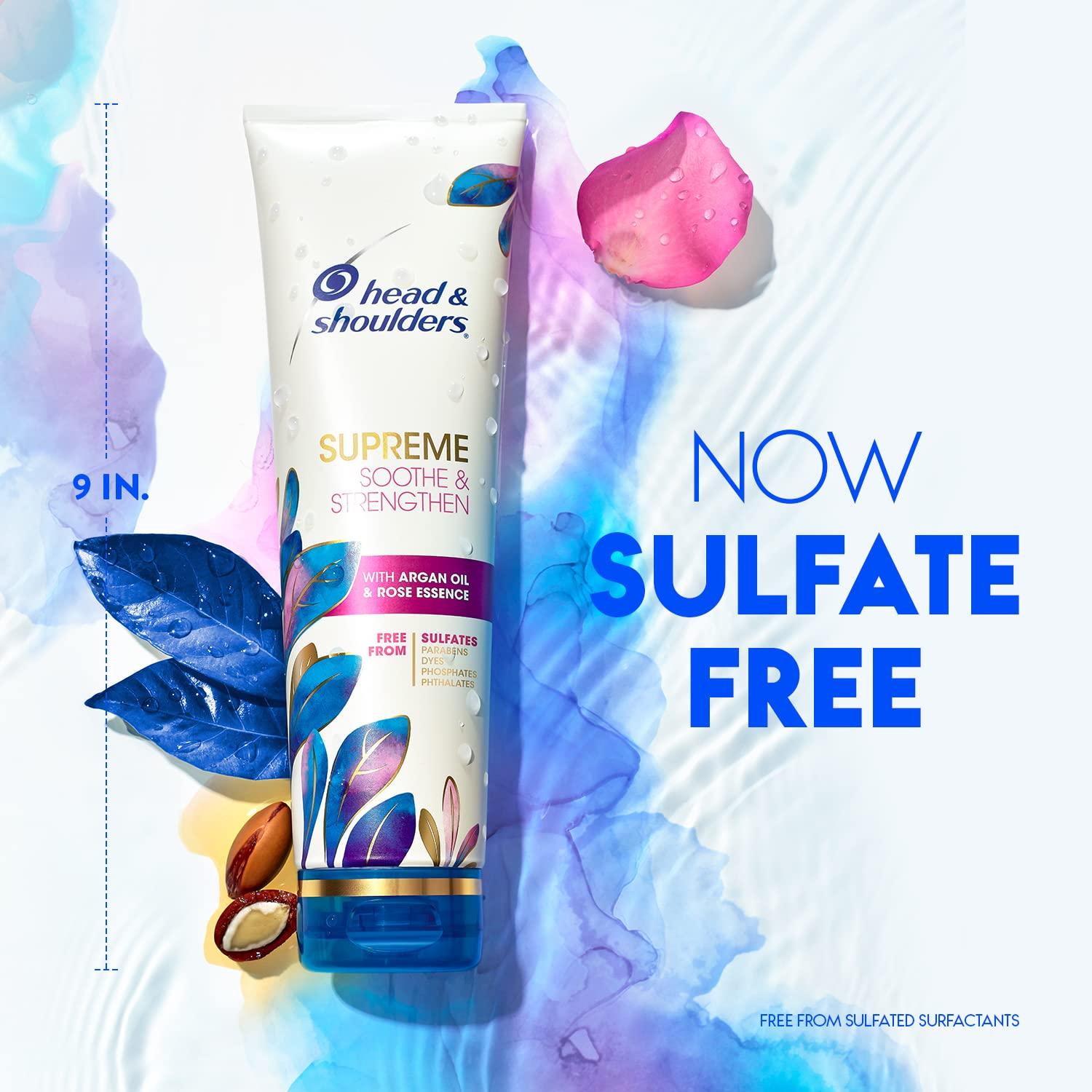 image:imageHead amp Shoulders Supreme AntiDandruff Shampoo with Argan Oil and Rose Essence 1 Pyrithione Zinc SulfateFree Deep Moisturization and Itch Control 282 fl ozShampoo and Conditioner Set