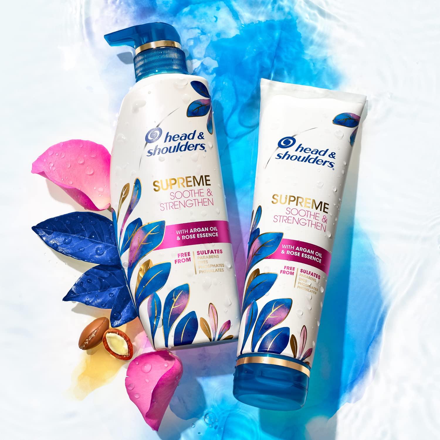 image:imageHead amp Shoulders Supreme AntiDandruff Shampoo with Argan Oil and Rose Essence 1 Pyrithione Zinc SulfateFree Deep Moisturization and Itch Control 282 fl ozShampoo and Conditioner Set