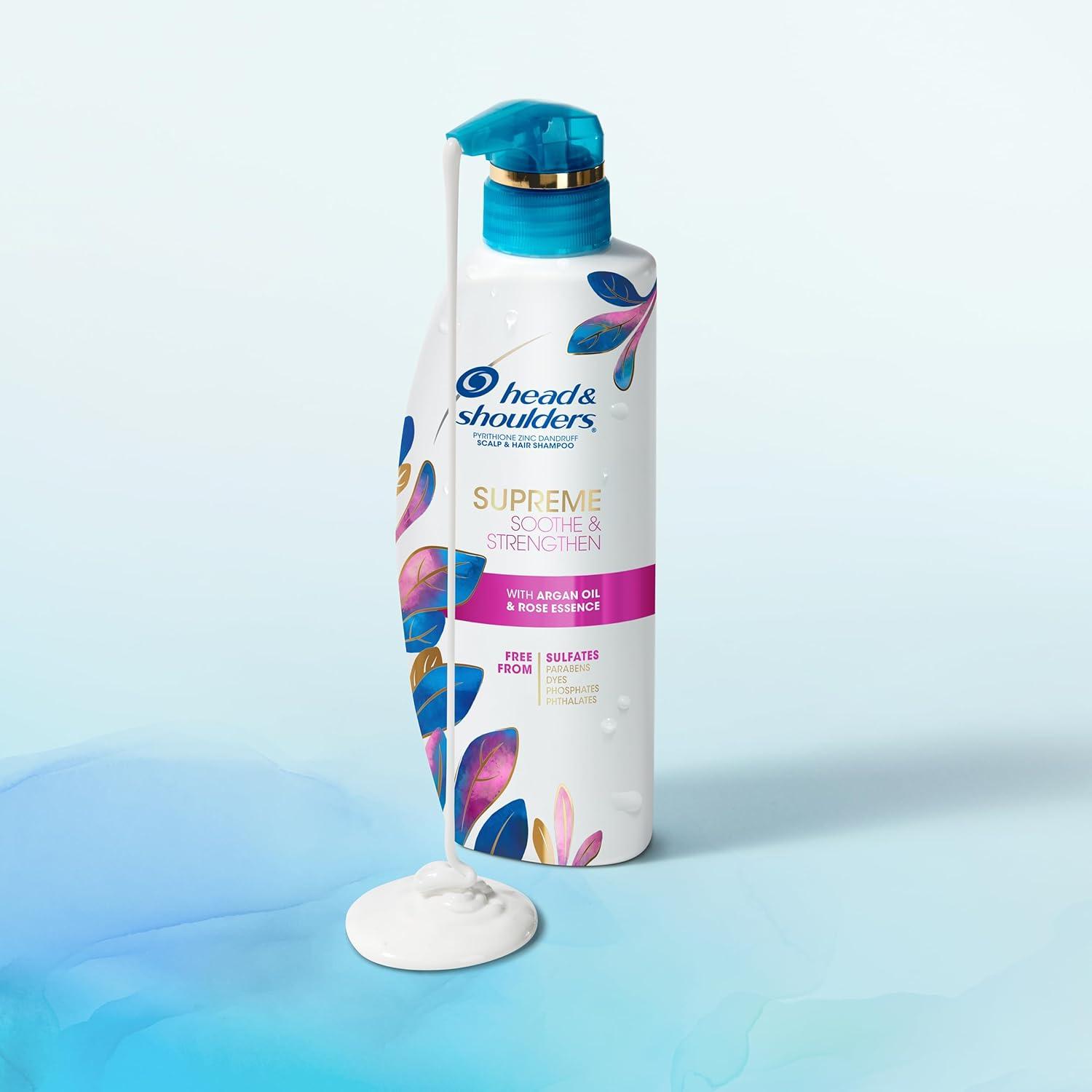 image:imageHead amp Shoulders Supreme AntiDandruff Shampoo with Argan Oil and Rose Essence 1 Pyrithione Zinc SulfateFree Deep Moisturization and Itch Control 282 fl ozShampoo and Conditioner Set