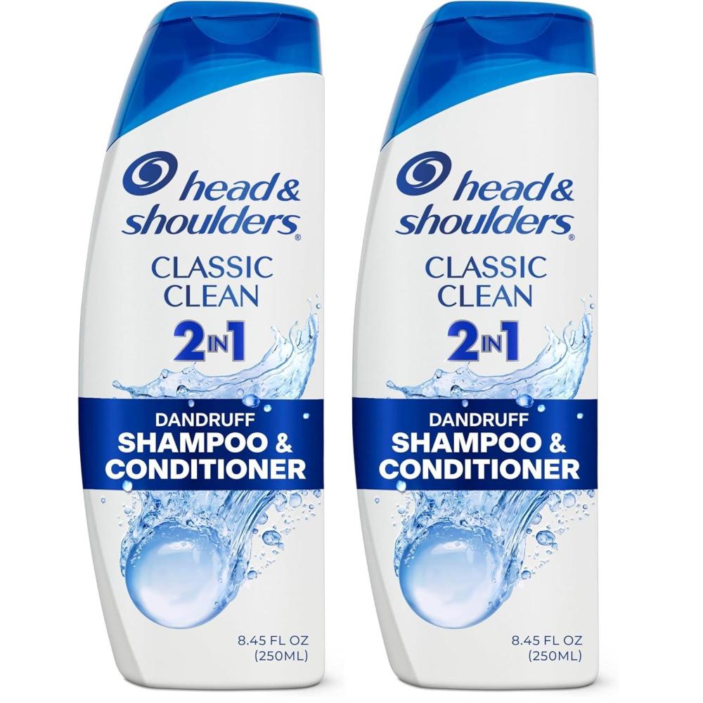 image:imageHead amp Shoulders AntiDandruff Shampoo and Conditioner Classic Clean 2in1 1 Pyrithione Zinc Flake Control Deep Clean Scalp Care Fresh Scent 845 fl oz845 Fl Oz Pack of 2