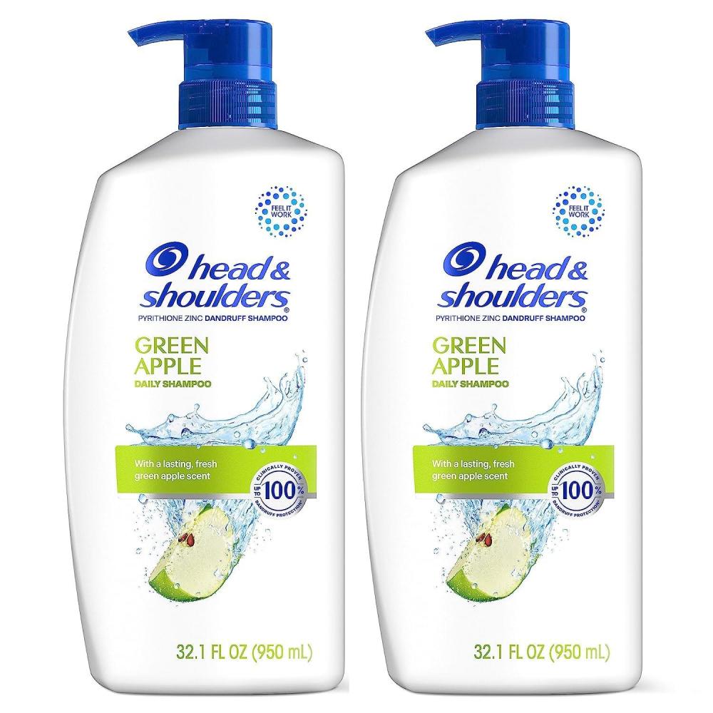 image:imageHead amp Shoulders AntiDandruff Shampoo with 1 Pyrithione Zinc Clinically Proven amp Scalp Care Treatment Fresh Green Apple Scent 321 Fl Oz Each 2 PackGreen Apple