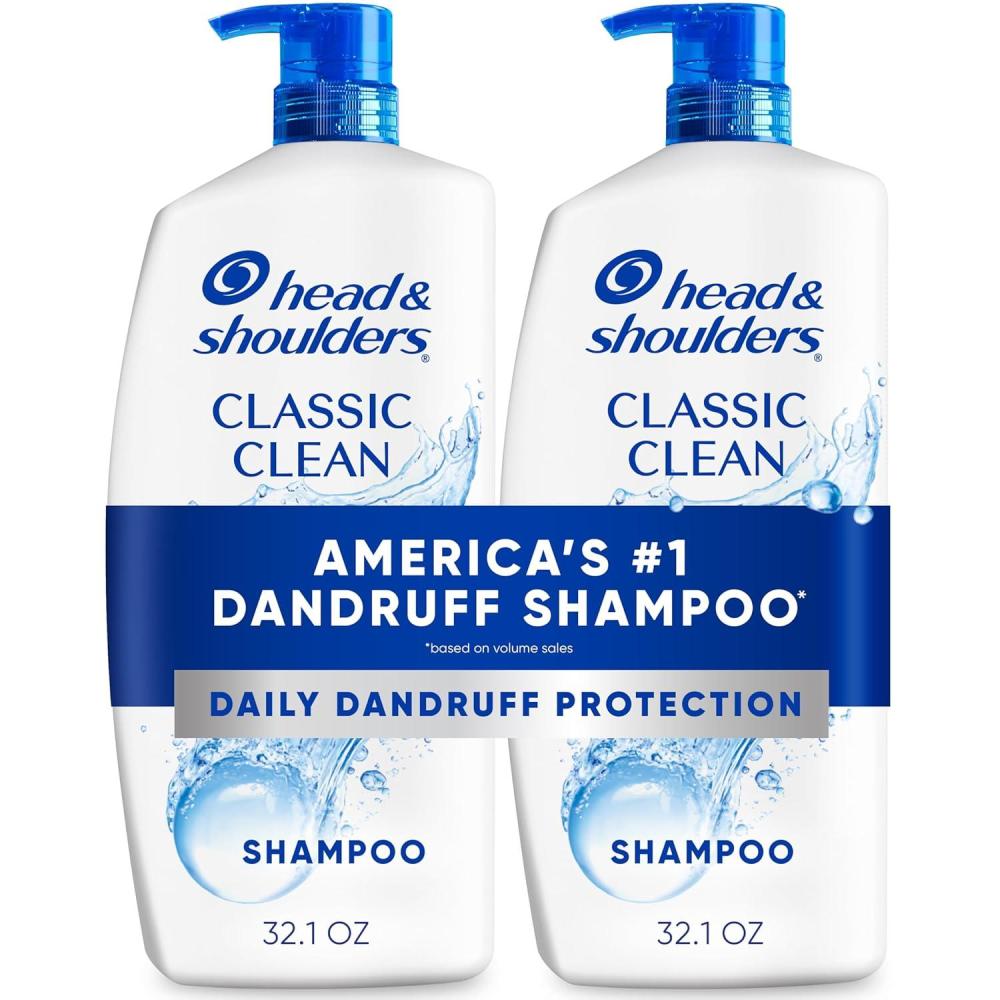 image:imageHead amp Shoulders AntiDandruff Shampoo with 1 Pyrithione Zinc Clinically Proven amp Scalp Care Treatment Fresh Green Apple Scent 321 Fl Oz Each 2 PackClassic Clean