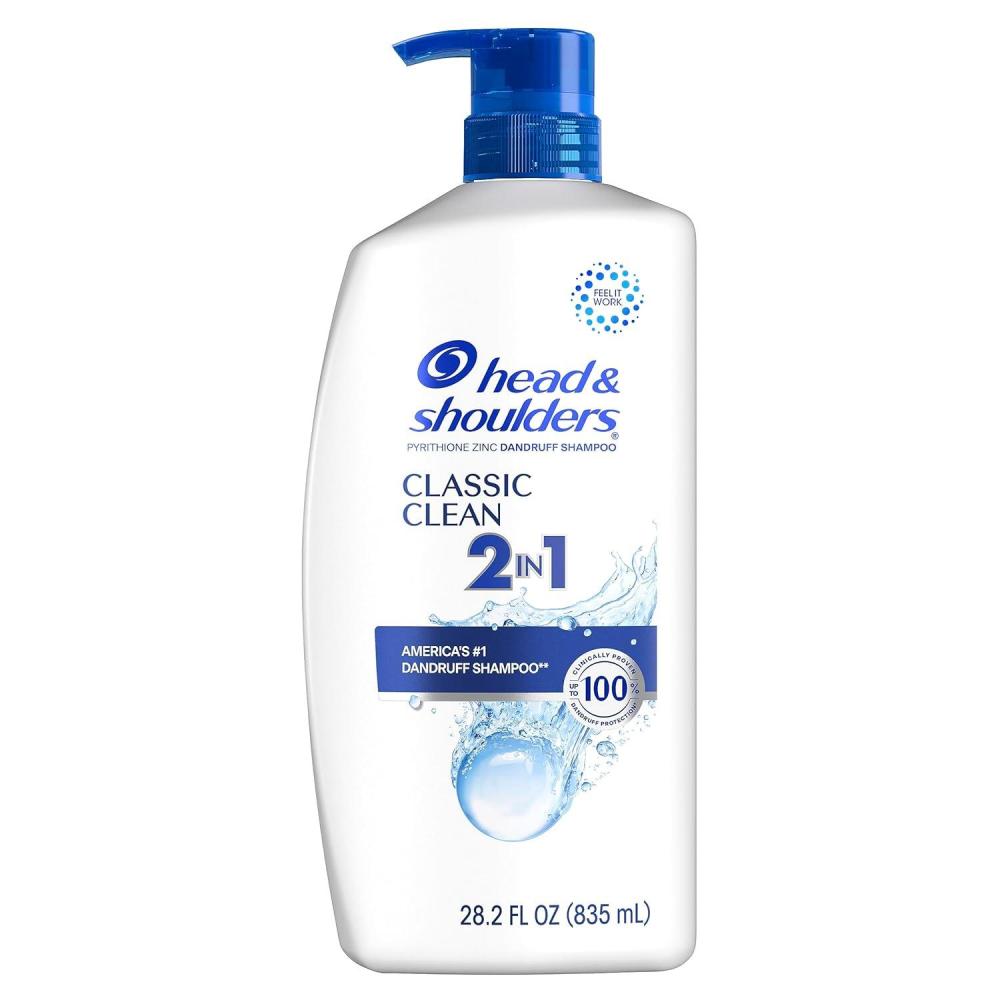 image:imageHead and Shoulders 2 in 1 Dandruff Shampoo and Conditioner AntiDandruff Treatment Classic Clean for Daily Use Paraben Free 282 oz