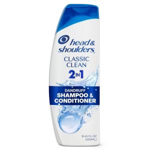 Head & Shoulders Anti-Dandruff Shampoo and Conditioner, Classic Clean 2-in-1, 1% Pyrithione Zinc, Flake Control, Deep Clean, Scalp Care, Fresh Scent, 8.45 fl oz(8.45 Fl Oz (Pack of 1))