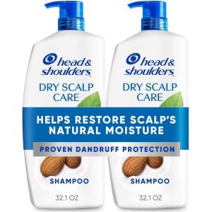 Head & Shoulders Anti-Dandruff Shampoo with 1% Pyrithione Zinc, Clinically Proven & Scalp Care Treatment, Fresh Green Apple Scent, 32.1 Fl Oz Each, 2 Pack(Almond Oil)