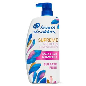 Head & Shoulders Supreme Anti-Dandruff Shampoo with Argan Oil and Rose Essence, 1% Pyrithione Zinc, Sulfate-Free, Deep Moisturization and Itch Control, 28.2 fl oz(Shampoo)