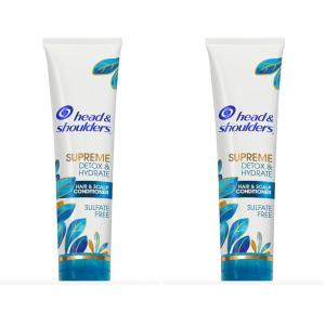 Head & Shoulders Supreme Detox & Hydrate Hair & Scalp Conditioner, Coconut, 9.4 Fl Oz(9.4 Fl Oz (Pack of 2))