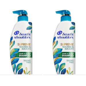Head & Shoulders Supreme Sulfate Free Nourish & Smooth Shampoo 11.8oz(11.8 Fl Oz (Pack of 2))