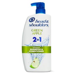 Head and Shoulders 2 in 1 Dandruff Shampoo and Conditioner, Anti-Dandruff Treatment, Green Apple for Daily Use, Paraben Free, 28.2 oz