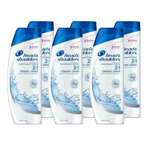 Head and Shoulders Classic Clean 2-in-1 Anti-Dandruff, (Pack of 6)