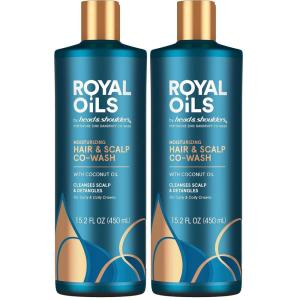 Head and Shoulders Moisturizing CoWash, Anti Dandruff Treatment and Scalp Care, Royal Oils Collection with Coconut Oil, for Natural and Curly Hair, 15.2 fl oz (Pack of 2)(15.2 Fl Oz (Pack of 2))