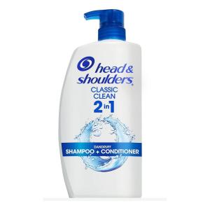 Head and Shoulders Classic Clean Anti-Dandruff 2 in 1 Paraben Free Shampoo and Conditioner, 32.1 fl oz