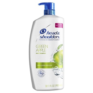 Head and Shoulders Green Apple Daily-Use Anti-Dandruff Paraben Free Shampoo, 32.1 fl oz(32.1 Fl Oz (Pack of 1))
